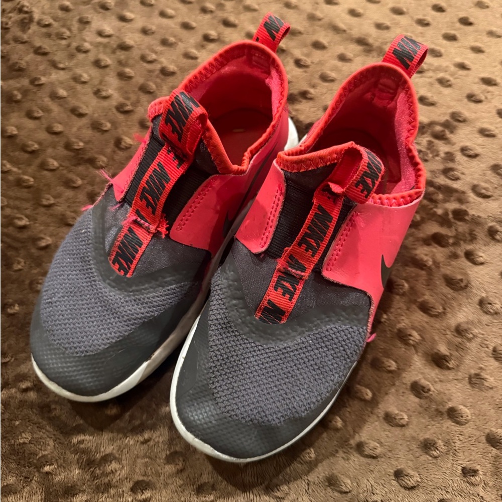 Nike Kids pink and Gray Slip-On Sneakers